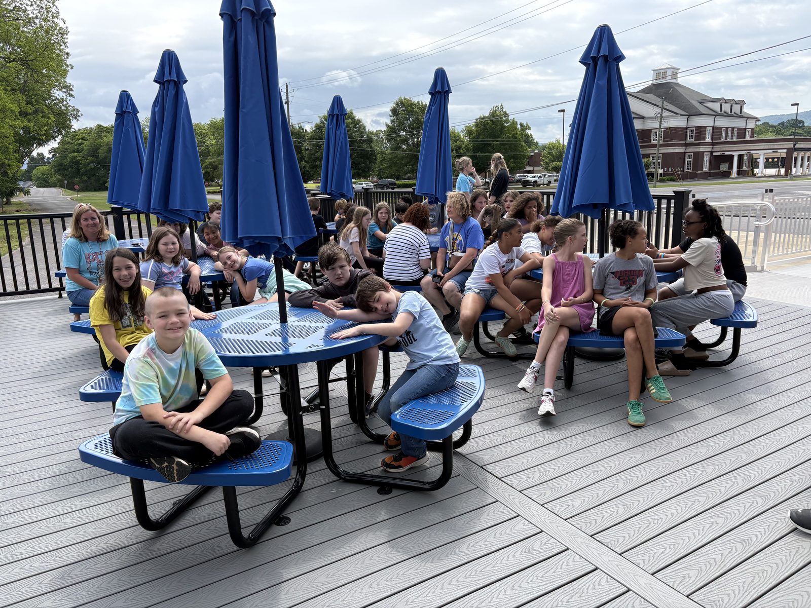 Lunch on the deck after the tour
