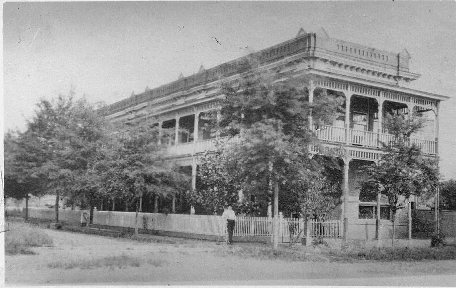 The ornate two-story Bank of Piedmont building