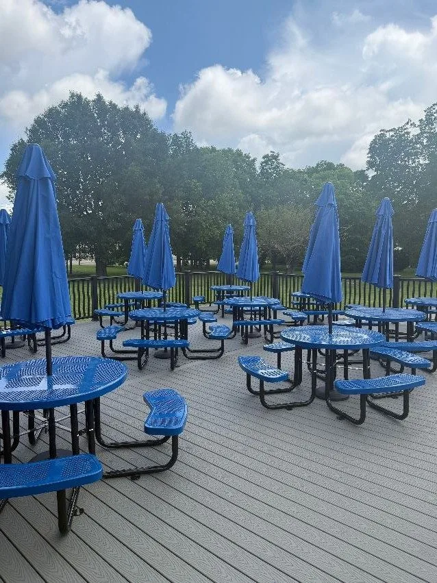 Guests enjoying the depot picnic area